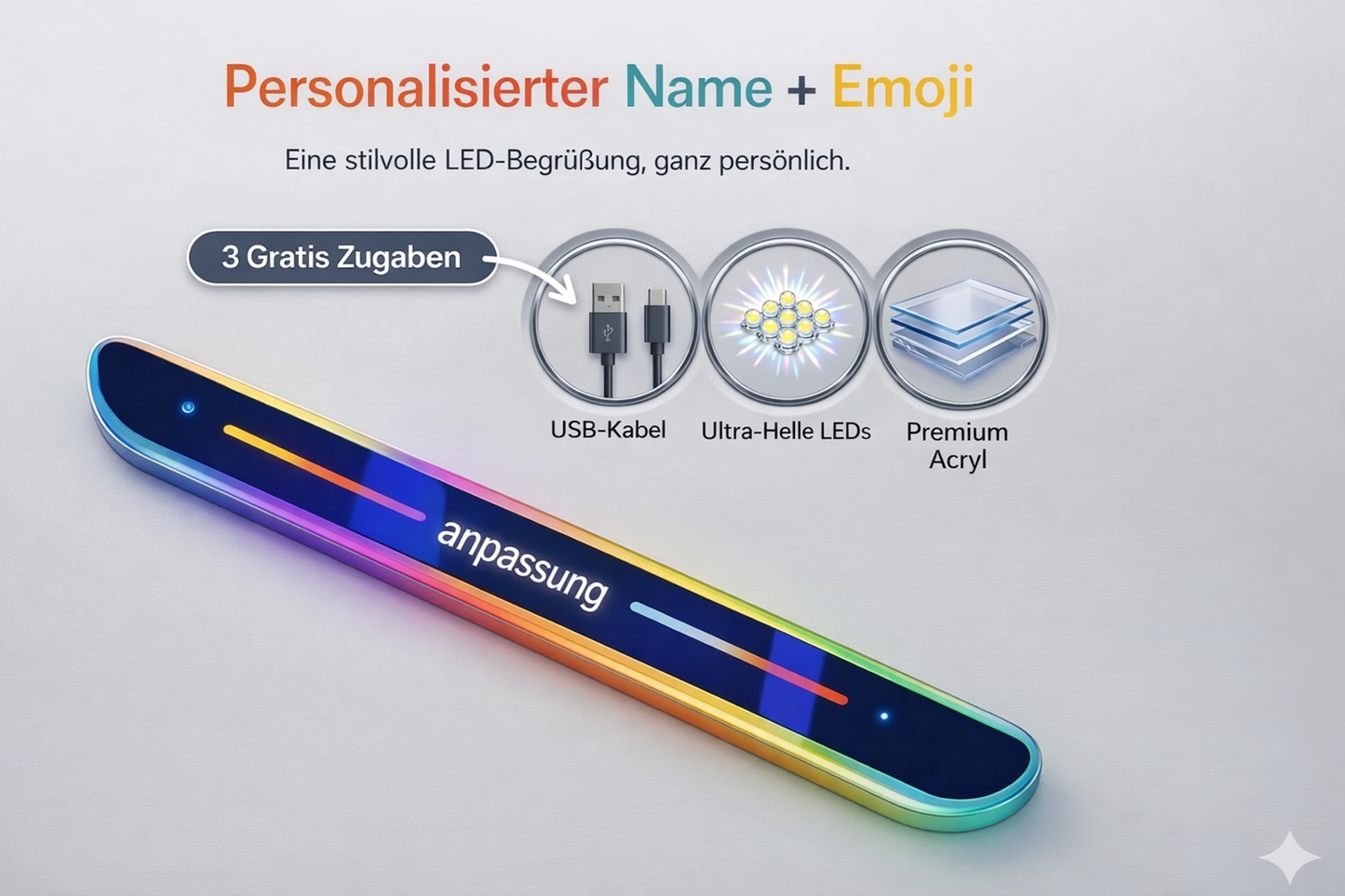 Personalisierte LED-Türleisten